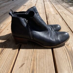 Lucky Brand Basal Black Leather Bootie